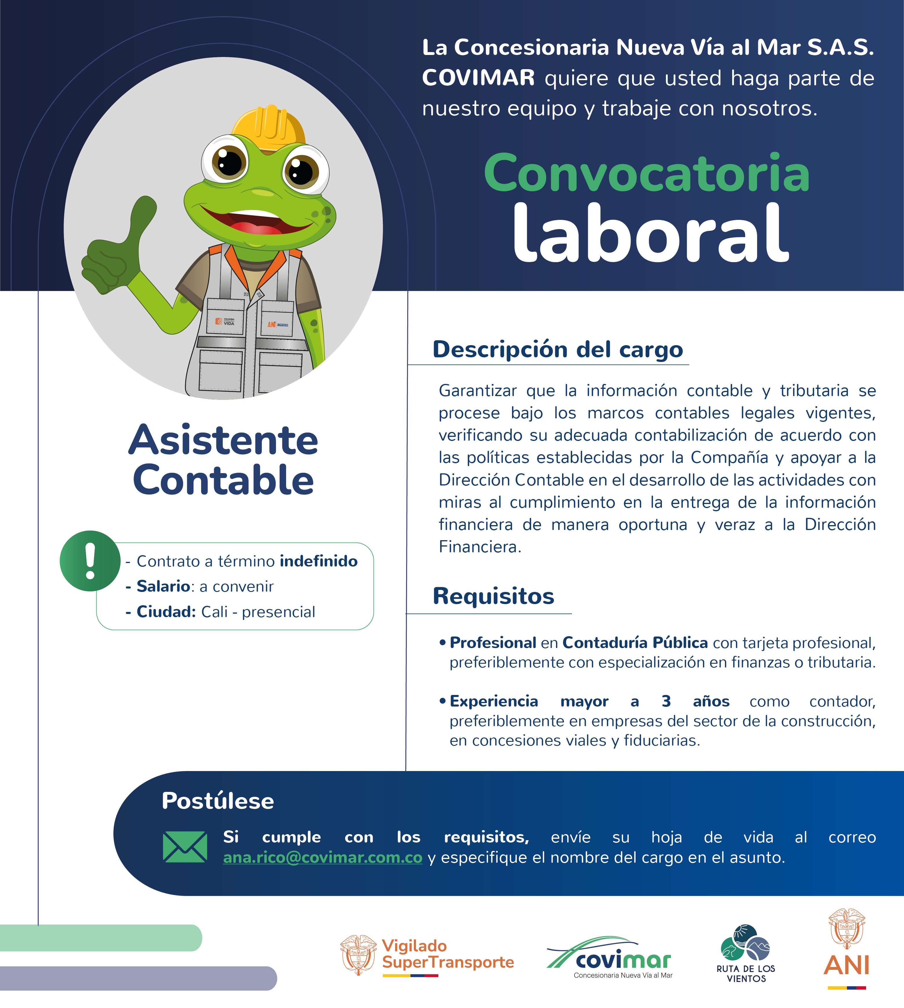 Convocatoria: Asistente Contable